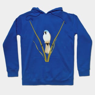 Bearded reedling digital illustration Hoodie